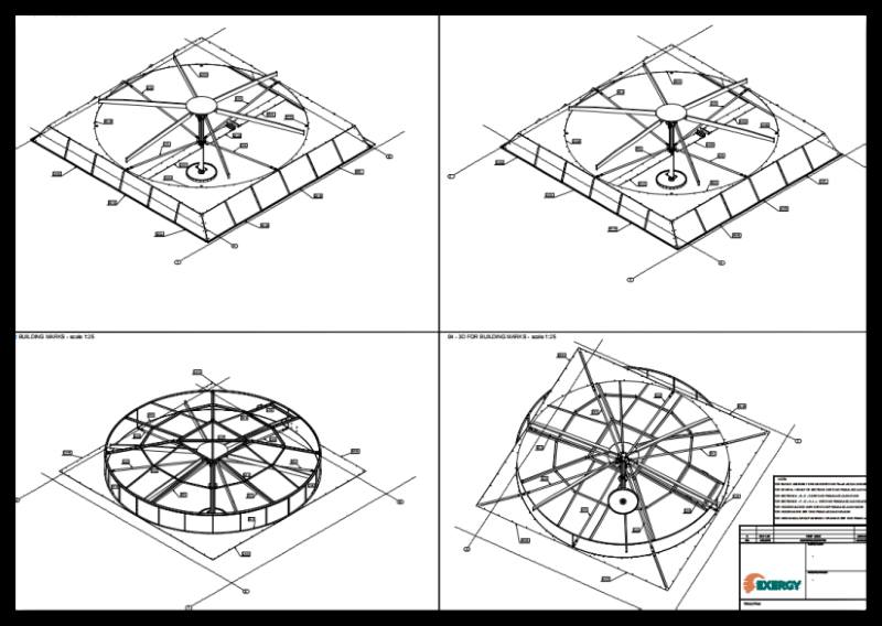 Air Cooled Condenser ACC and Hood Type Building steel frameworks 04