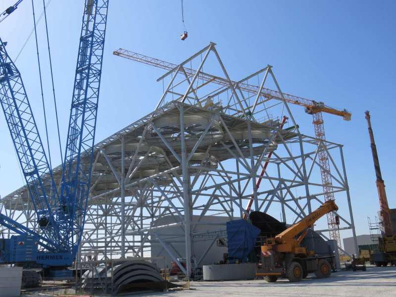 Upper Hood Steel Structures For ACC Air Cooled Condenser Buildings 01