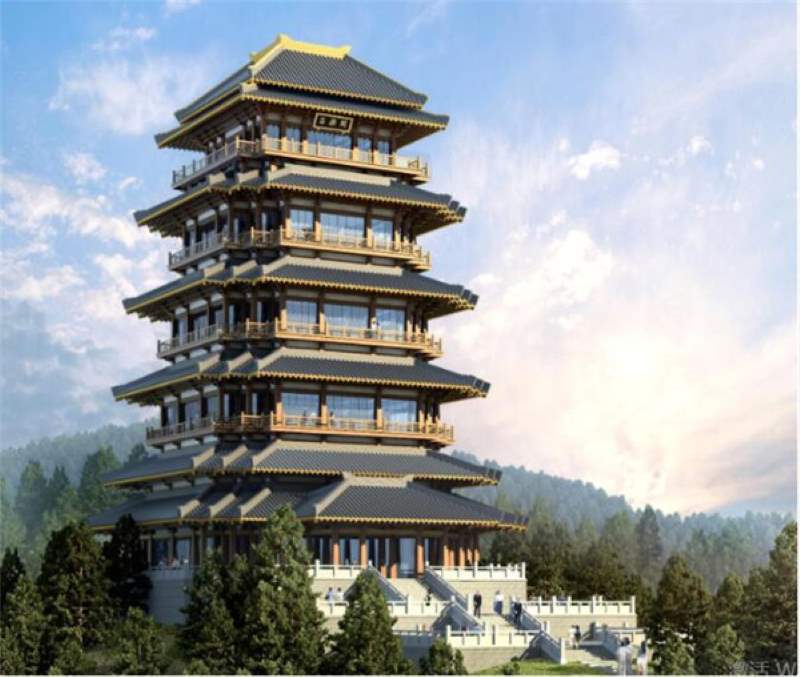 Luliang-Pavilion-Temple-Steel-Structure-High-Rise-Building-01