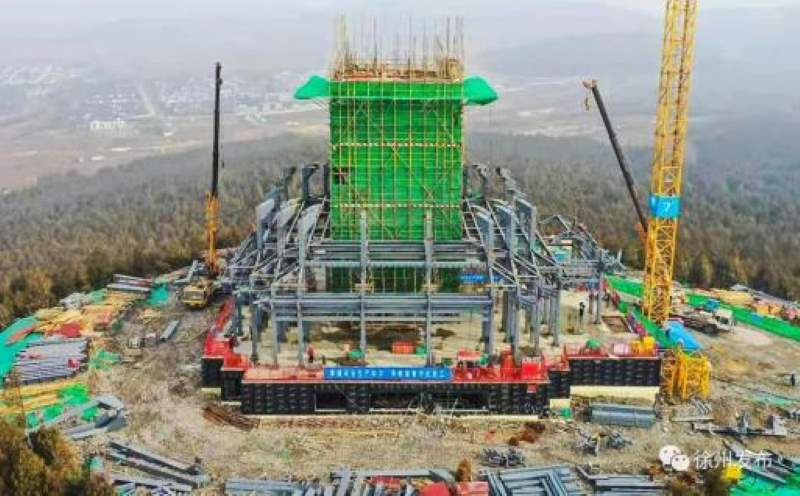 Pavilion-temple-steel-structure-under-erection-08