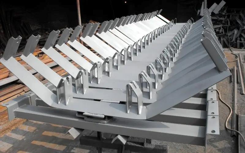 Belt Conveyor Steel Frame Types and Design Considerations: Conveyor Frame Trough Conveyor Steel Frames