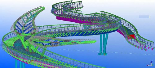 Passenger_Steel_Pedestrian_Foot_Bridge_with_stairways_and_ramps_Steel_Structure_China_footbridge_01
