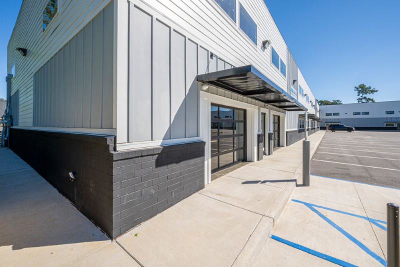 Prefabricated Steel Flex Space Building For Multiuse: Front Side Elevation