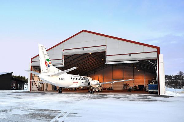 clearspan_roll_up_doors_steel_aircraft_hangars_pre_engineered_with_steel_trusses