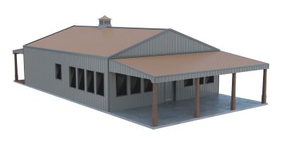 Single Story 2 Bed, 2 Bath Home finished in copper penny and ash grey