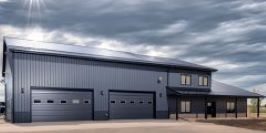 Shop House Building Kits for sale | Steel Shouses: 40x70x18 black shop house 3-bed 1600sf