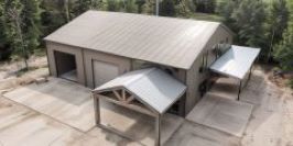Shop House Building Kits for sale | Steel Shouses: 50x60x16 Shouse Home 4-bed 2400sf
