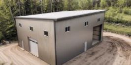 Shop House Building Kits for sale | Steel Shouses: 40x60x18 Shed Roof Shouse 4-bed 2400sf
