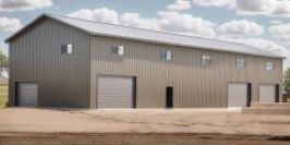 Shop House Building Kits for sale | Steel Shouses: 50x80x20 Shouse with loft 5-bed 4000sf
