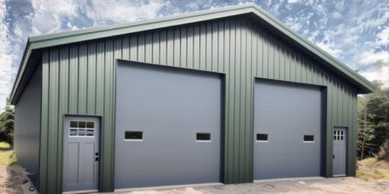 30x40 Garage Shop 2-Bay Front Wall | Custom Metal Garages | ZHM Huawu Steel,China