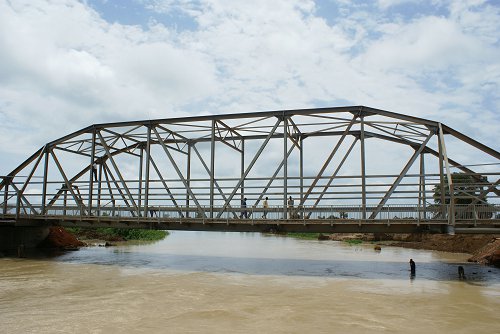 50m Span Two lane Roadway Through truss Steel Bridge Construction Project