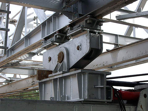 Bridge Glide Use Steel Bridge Rollers for huge loads cantilever launches