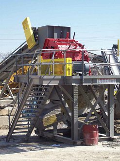 Crushing Station With Horizontal Shaft Impact Crusher in Recycled Asphalt Application