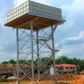Elevated Water Tank Steel Towers Hot Dipped Galvanized Steel Structures 