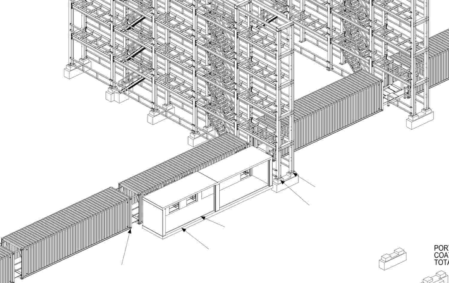 LAYOUT AND DIMENSIONS OF REEFER RACKS AND PASSENGER TUNNELS