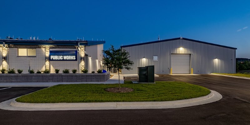 Police & Public Works Maintenance Steel Building with Enclosed Partial Mezzanine | ZHM Huawu Steel,China