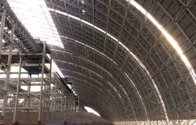 Chizhou Conch Cement Plant Material Shed Space Frame Truss