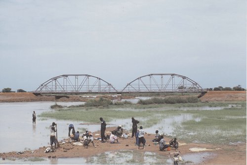 Two Lane Roadways Through Truss Steel Bridge Construction Project South Sudan